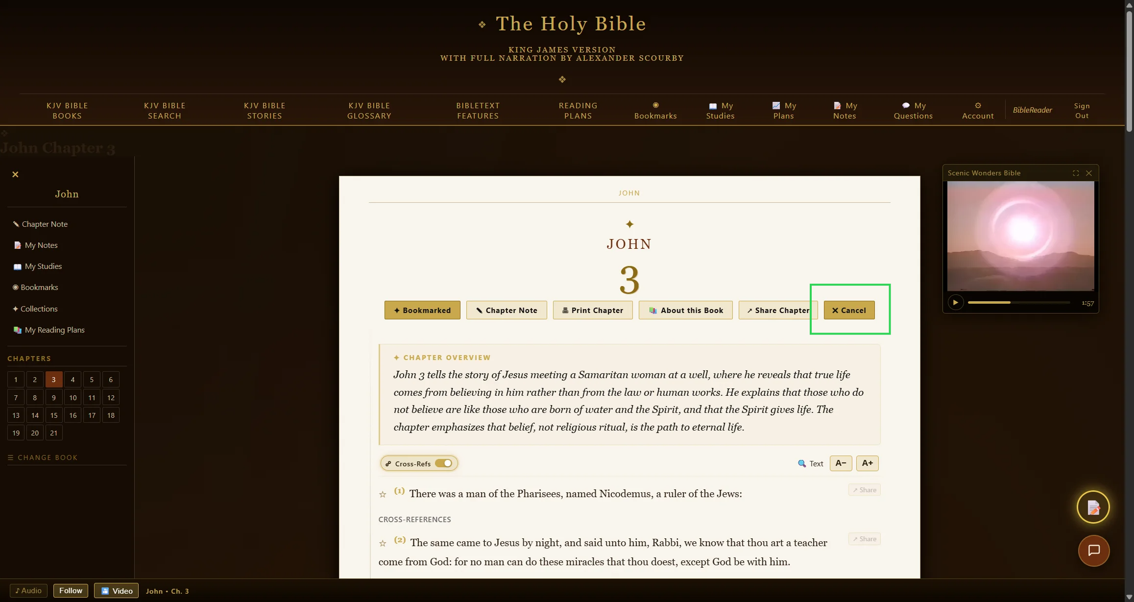 1. Select Verses tab — close-up of this tool