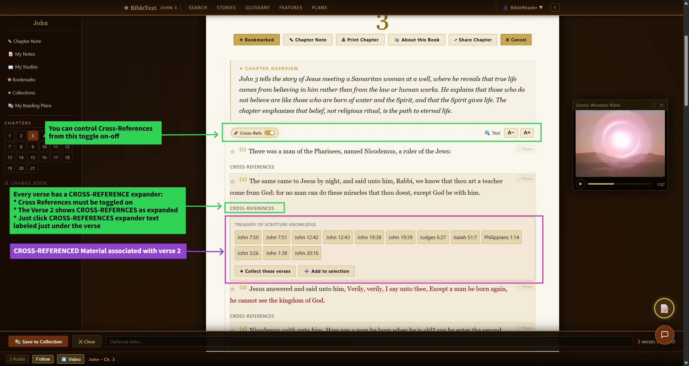 3. Cross-references tab — close-up of this tool