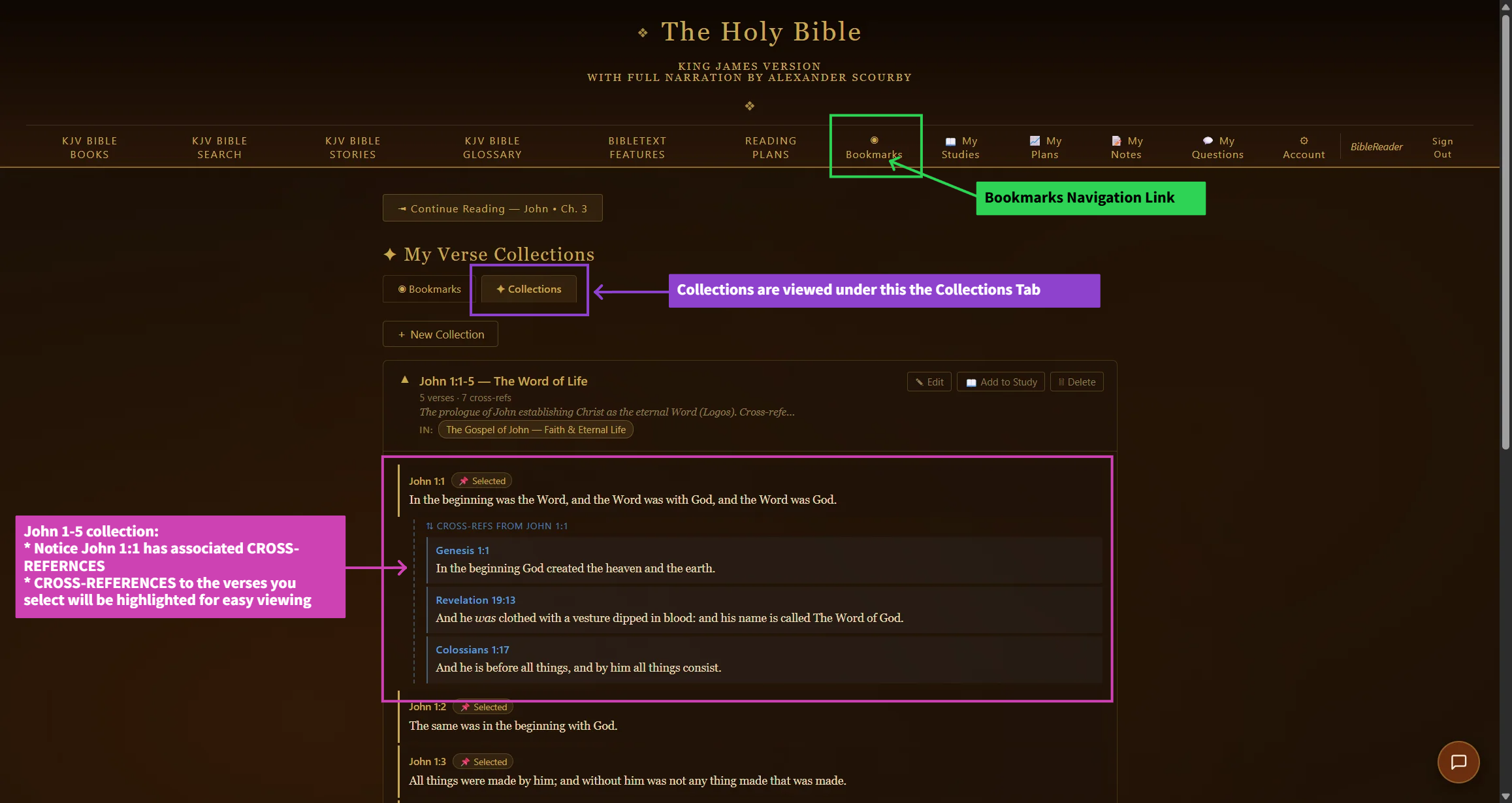 6. Collections Tab tab — close-up of this tool