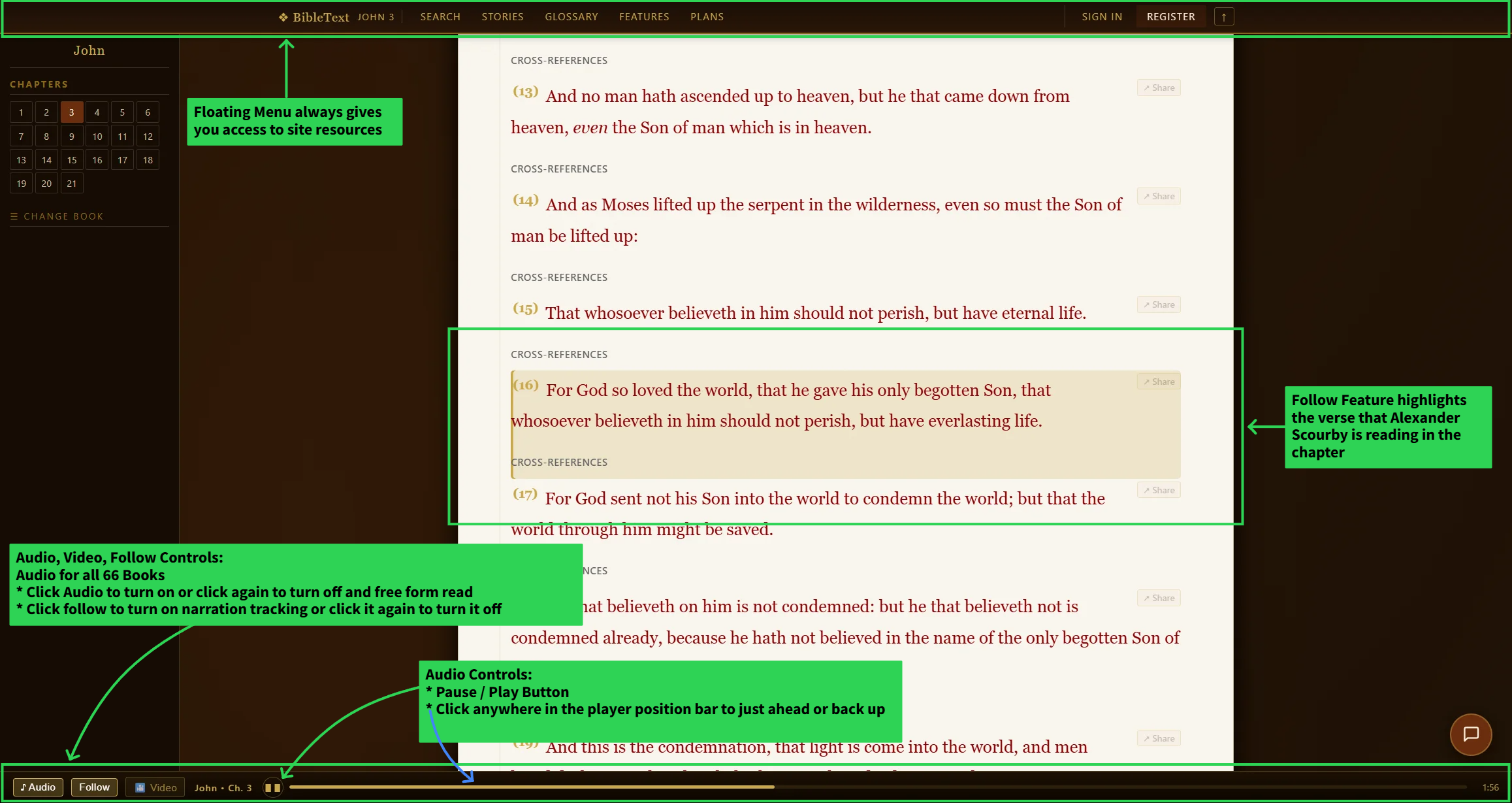 Audio tab — close-up of this tool