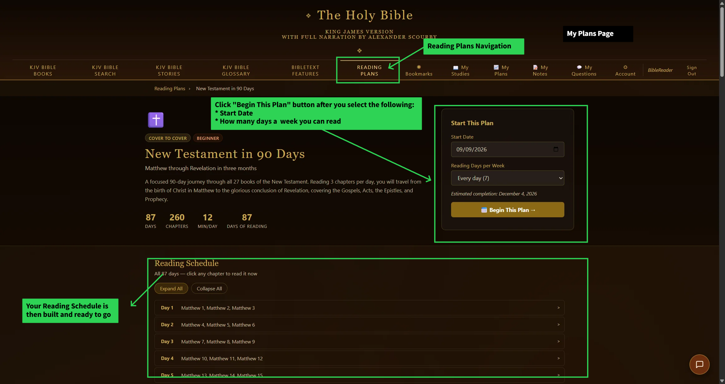1. Start This Plan tab — close-up of this tool