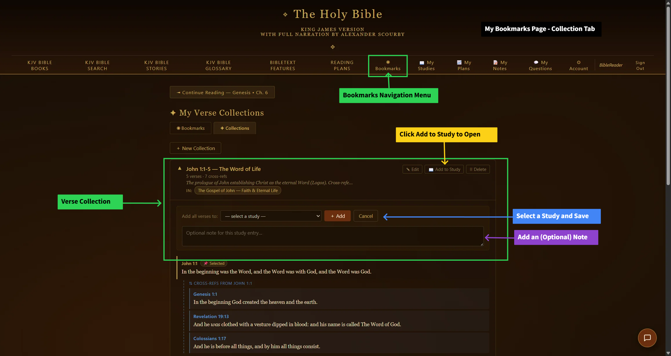 7. Collections tab — close-up of this tool