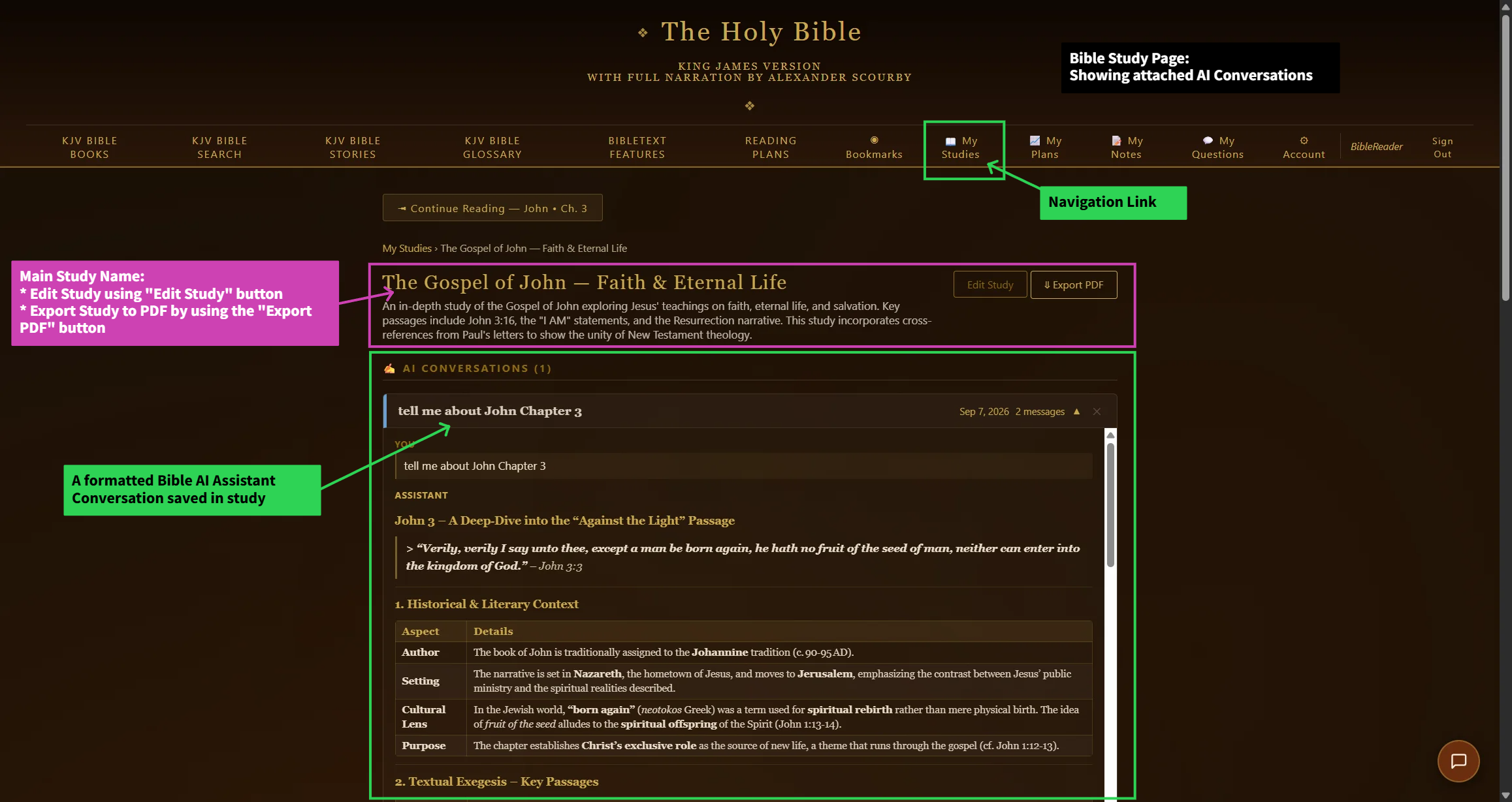 5. Study View tab — close-up of this tool